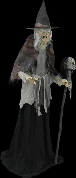 6' Lunging Witch With DigitEye Animated Prop
