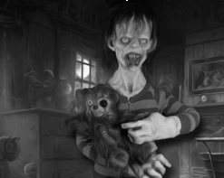 Robbie Rotten Poster -The Horror Dome Store RobbieRottenBlackandWhite3HiRes Copy clipped rev 1