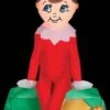 Airblown Elf On Present -The Horror Dome Store airblown elf on present 29123600351280