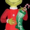 Airblown Grinch With Nice Stocking Giant Inflatable Scene - Dr. Seuss -The Horror Dome Store airblown grinch with nice stocking giant inflatable scene dr seuss 15813487329328