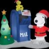Airblown Snoopy & Woodstock With Mailbox Inflatable Scene - Peanuts -The Horror Dome Store airblown snoopy woodstock with mailbox inflatable scene peanuts 28745591128112