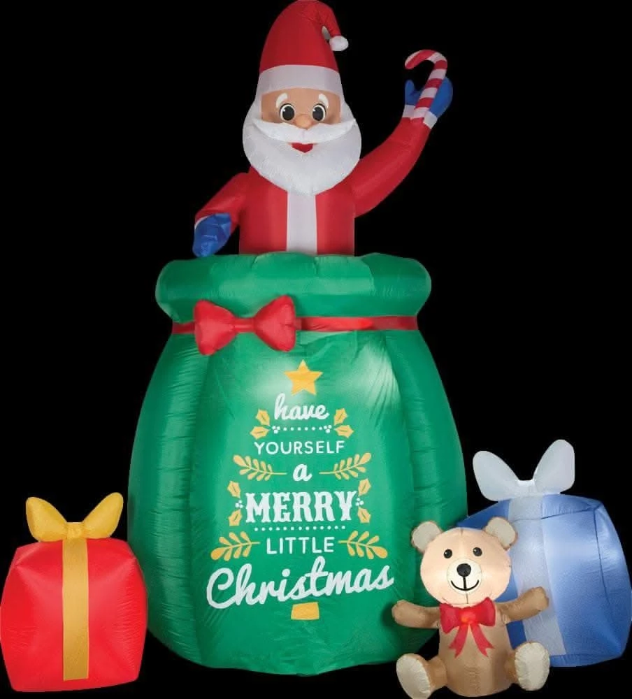 Animated Airblown Popup Santa 3 Animated Airblown Popup Santa