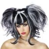 "Bad Fairy - Black/White" Halloween Wig 2 "Bad Fairy - Black/White" Halloween Wig -The Horror Dome Store bad fairy black white halloween wig 28732024881200