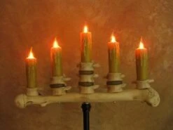 "Candelabra Table Top Halloween Prop W/ 5 Flicker Candles" Haunted House Lighting -The Horror Dome Store candelabra table top halloween prop w 5 flicker candles haunted house lighting 23614393281