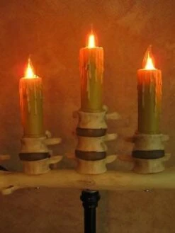 "Candelabra Table Top Halloween Prop W/ 5 Flicker Candles" Haunted House Lighting -The Horror Dome Store candelabra table top halloween prop w 5 flicker candles haunted house lighting 23614436609