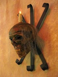 "Corpsed Head Skull Wall Sconce" Haunted House Lighting -The Horror Dome Store corpsed head skull wall sconce haunted house lighting 23696398593