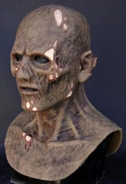"Crusty Zombie - Tan" Silicone Mask -The Horror Dome Store crusty zombie tan silicone halloween mask 8671842625