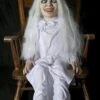 "Ghost Girl" Electric Animated Halloween Prop -The Horror Dome Store ghost girl electric animated halloween prop 8179711617