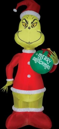 Giant Airblown Grinch With Ornament