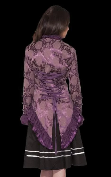 "Gothic Ghostly Jacket In Purple" HD Hollywood Costume 4 "Gothic Ghostly Jacket In Purple" HD Hollywood Costume - Image 2