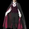 "Gothic Vampire With Teeth" Costume (Adult Size) -The Horror Dome Store gothic vampire with teeth halloween costume adult size 14196207091760