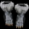 "Grey Werewolf Feet Shoe Covers" Halloween Costume Accessory -The Horror Dome Store grey werewolf feet shoe covers halloween costume accessory 14160914776112