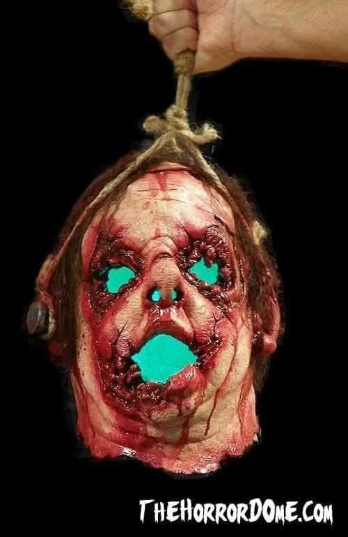 "Jack The Lantern" Lighted Severed Head Halloween Prop 3 "Jack The Lantern" Lighted Severed Head Halloween Prop