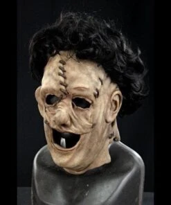 "Leather Hood" Silicone Mask -The Horror Dome Store leather hood silicone halloween mask with hair 20360382721