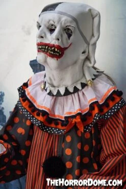 "Movie Clown Suit In Orange" Costume -The Horror Dome Store movie clown suit in orange halloween costume 28888163254320