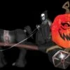 "Reaper With Horse And Carriage" Air-Blown Inflatable Halloween Decoration -The Horror Dome Store reaper with horse and carriage air blown inflatable halloween decoration 14357560819760