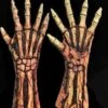 "Rotted Bloody Zombie Skeleton Hands" Deluxe Halloween Costume Gloves 1 "Rotted Bloody Zombie Skeleton Hands" Deluxe Halloween Costume Gloves -The Horror Dome Store rotted bloody zombie skeleton hands deluxe halloween costume gloves 28755632947248