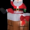 "Santa Climbing" Animated Air-blown Inflatable Christmas Decoration -The Horror Dome Store santa climbing animated air blown inflatable christmas decoration 28746683940912