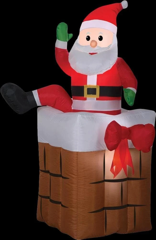 "Santa Climbing" Animated Air-blown Inflatable Christmas Decoration 3 "Santa Climbing" Animated Air-blown Inflatable Christmas Decoration