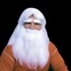 "Santa Wig And Beard - Cotton" Christmas Costume Accessory -The Horror Dome Store santa wig and beard cotton christmas costume accessory 14240166346800