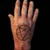 "Severed Male Hand With Pentagram - Silicone" Human Body Part Halloween Prop -The Horror Dome Store severed male hand with pentagram silicone human body part halloween prop 11948608815152