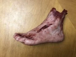 "Silicone Severed Left Female Foot" Body Parts Halloween Prop -The Horror Dome Store silicone severed left female foot body parts halloween prop 11943768850480