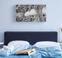 Skull Canvas Print 7 Skull Canvas Print -The Horror Dome Store skull canvas print 29934374223920