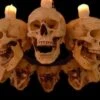 "Skull Chandelier With 8 Skulls And Flameless Candles" Haunted House Lighting 2 "Skull Chandelier With 8 Skulls And Flameless Candles" Haunted House Lighting -The Horror Dome Store skull chandelier with 8 skulls and flameless candles haunted house lighting 14357430370352