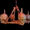 "Skull/Femur Bone Chandelier" Haunted House Lighting -The Horror Dome Store skull femur bone chandelier haunted house lighting 14320988586032