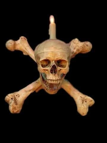 "Skull/Femur Bone Wall Sconce" Haunted House Lighting 3 "Skull/Femur Bone Wall Sconce" Haunted House Lighting