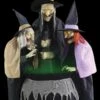 "Stitchwick Sisters" Electric Animated Halloween Witch Prop -The Horror Dome Store stitchwick sisters electric animated halloween witch prop 14302572970032