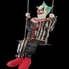 "Swinging Chuckles Clown" Electric Animated Halloween Prop -The Horror Dome Store swinging chuckles clown electric animated halloween prop 28754897469488