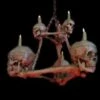 "Two-Tiered Skull/Bone Chandelier" Haunted House Lighting -The Horror Dome Store two tiered skull bone chandelier haunted house lighting 14357444132912