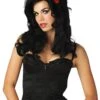 "Vampiress Rose - Black" Halloween Wig -The Horror Dome Store vampiress rose black halloween wig 23058177729